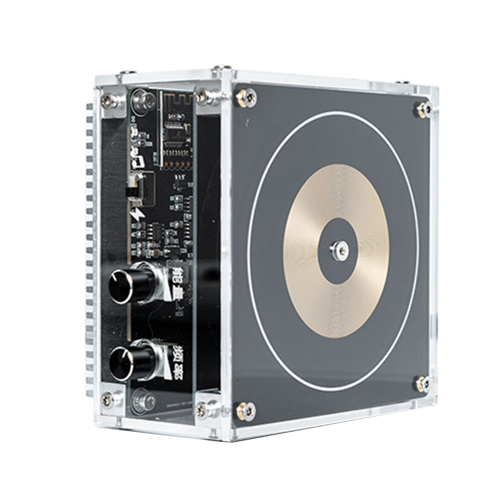 Bluetooth música bobina tesla arco plasma alto-falante transmissão sem fio experimento brinquedo de mesa modelo stc ss02