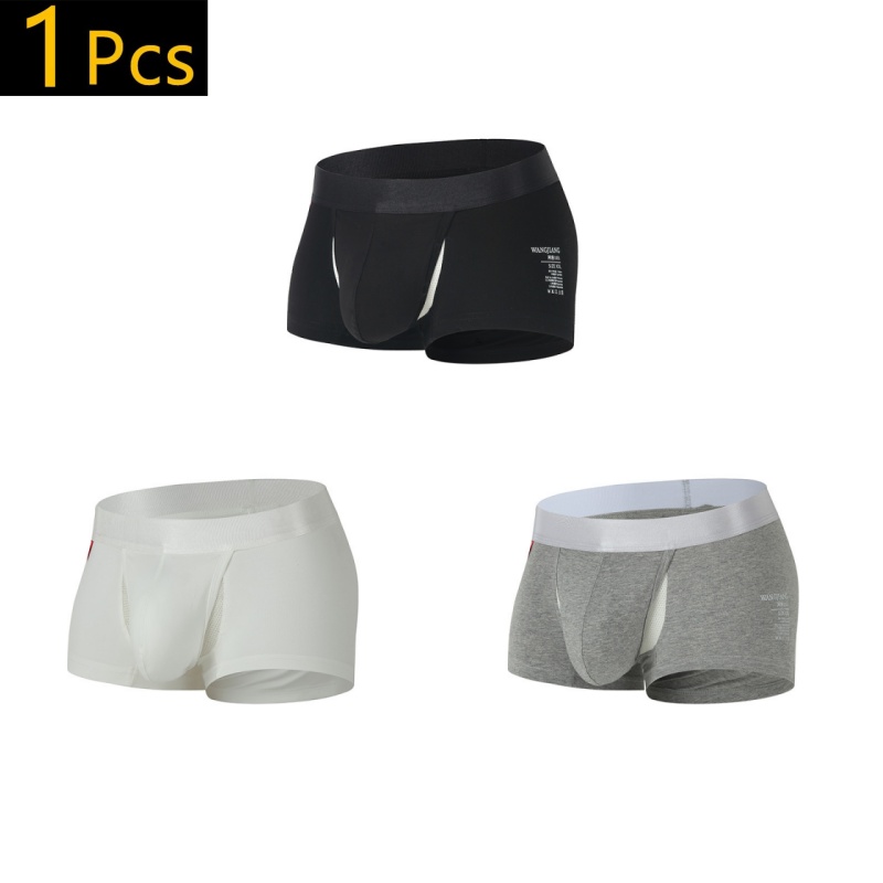 Plus Size M-XXXL Open Voorzijde Ondergoed Mannen Katoen Sexy heren Boxershorts Slipje Comfortabele Zachte Mannelijke Boxers U bolle Lingerie