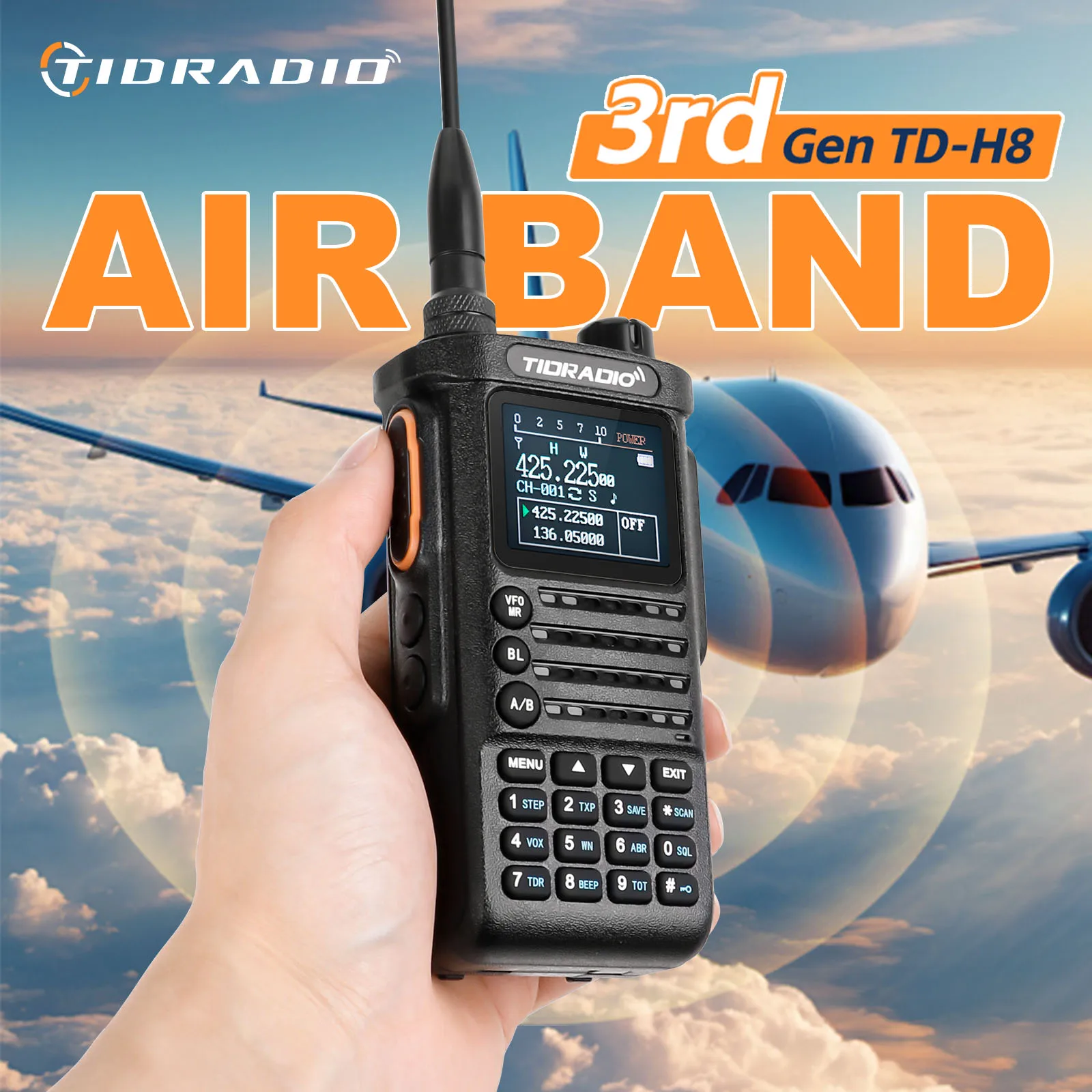 Walkie Talkie TIDRADIO TD H8 de 3. a generación, 10W, banda AM, conexión de largo alcance, aplicación de teléfono, programación inalámbrica, USB-C de doble banda, Ham GMRS