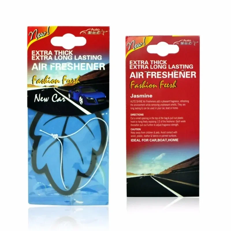 6PCScar อุปกรณ์ตกแต่งภายใน Car Air Freshener กระดาษชาหอมธรรมชาติแขวนอัตโนมัติน้ําหอมวานิลลาน้ําหอม Leaf Shape