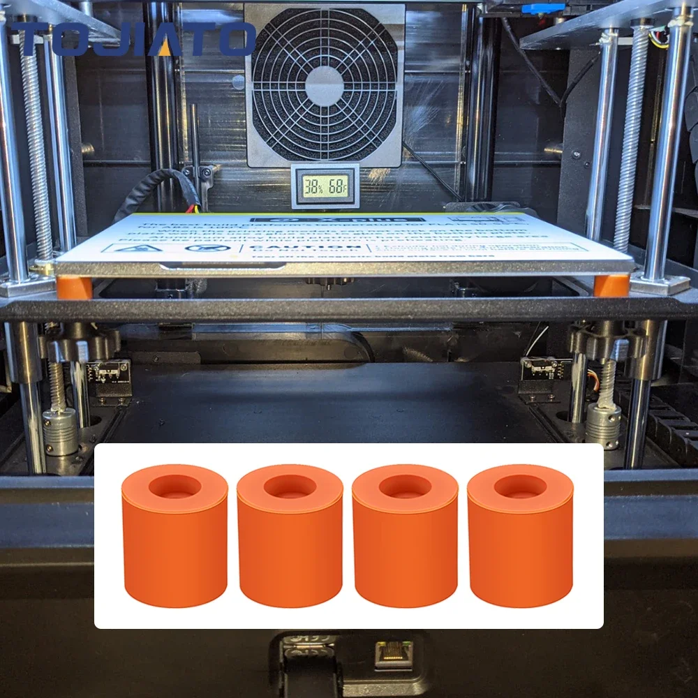 1-6 ชุดเตียงร้อน Leveling คอลัมน์ซิลิโคน Solid Spacer แพลตฟอร์ม Leveler สําหรับ CR10/ CR10S CR-X Ende-3 ELEGOO Kobra 3D ชิ้นส่วนเครื่องพิมพ์