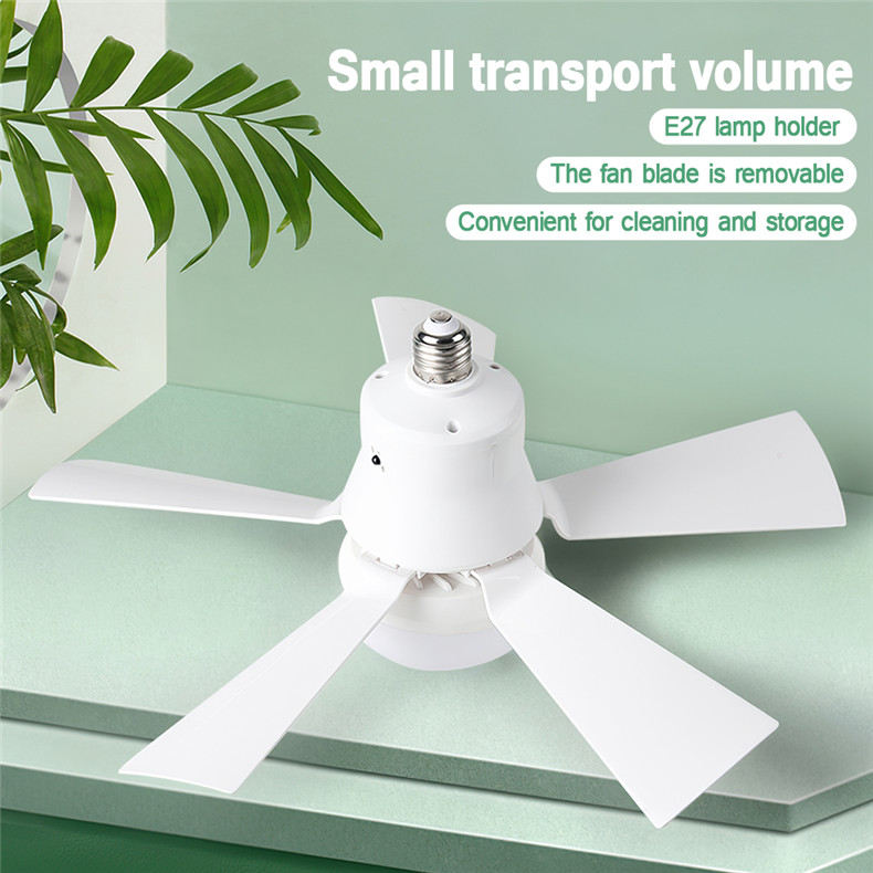 Ventilatore da soffitto a LED con lampada e telecomando Ventilatore dimmerabile a 3 velocità AC85-265V temporizzato silenzioso per soggiorno camera da letto