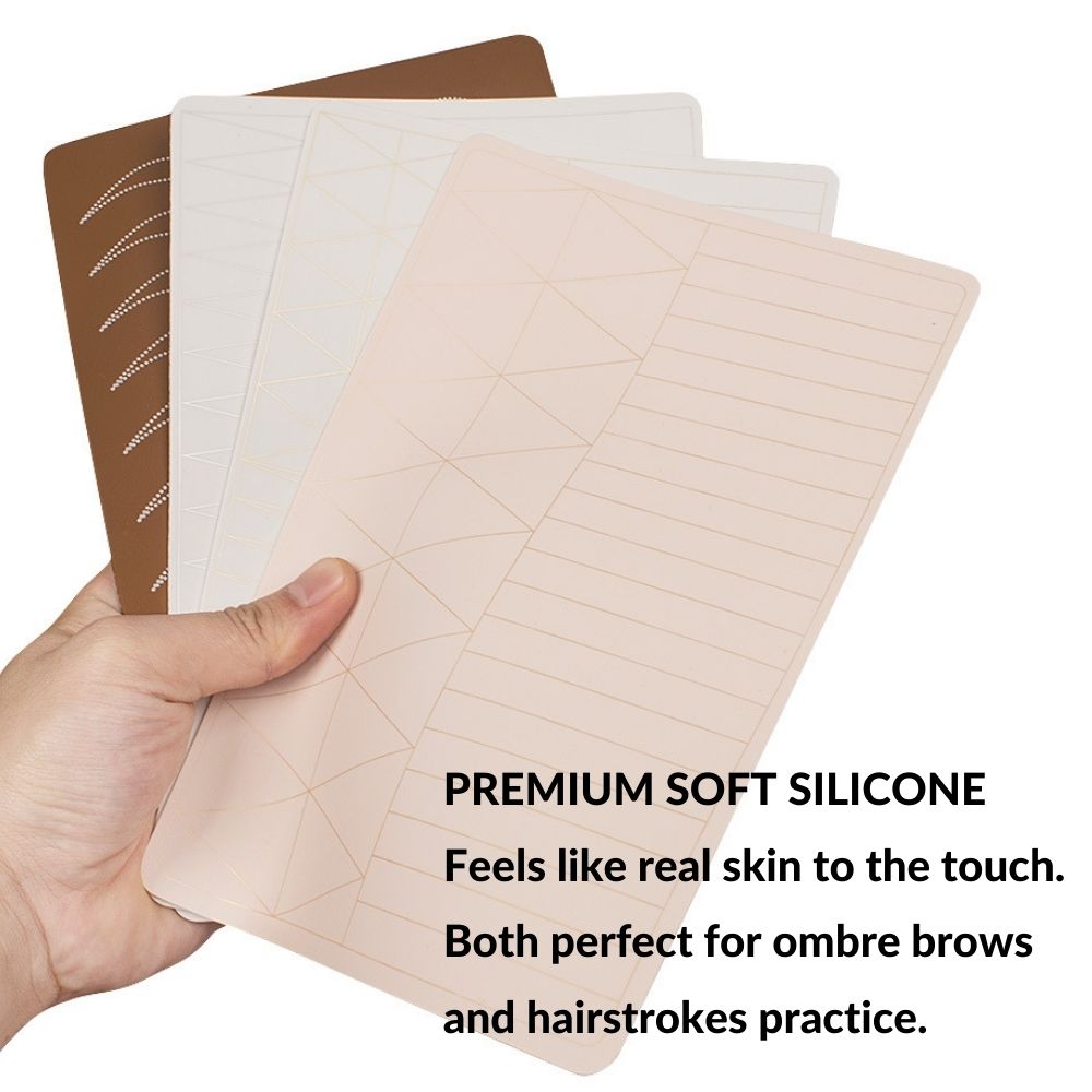 Tatouage Microblading maquillage Permanent sourcils épais Silicone sourcils tatouage feuille de Latex Double face pratique peau