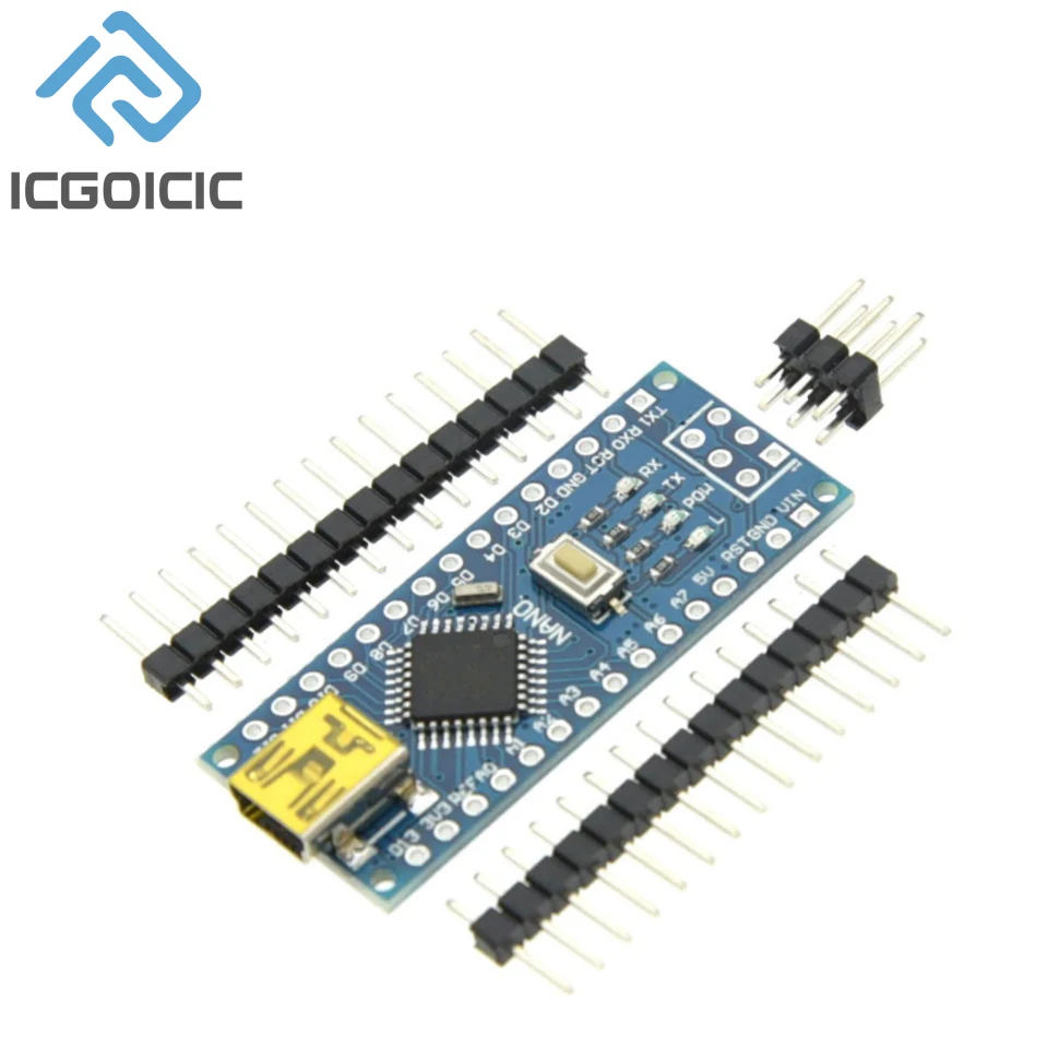 Nano 3,0 con controlador Compatible con cargador de arranque Mini/tipo C/Micro USB CH340 controlador USB 16Mhz ATMEGA328P/PB para Arduino