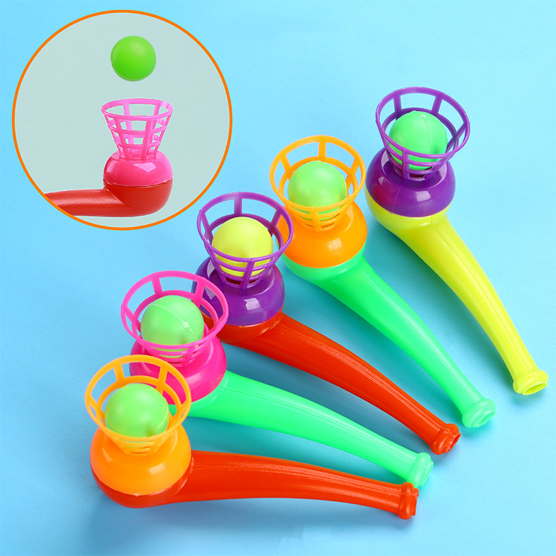 20PCS ระงับ Blow PIPE Blow Ball Rod เกมเด็ก BALANCE การฝึกอบรมลอยเป่า Ball Magic Dangling ครอบครัวของเล่นเด็ก