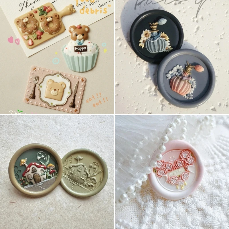 Lacquer Seal Seal Head Animal Multi-Layer Fine Carved Special Relief Copper Head Invitation Envelope Seal Handmade Diy Stamp Toy