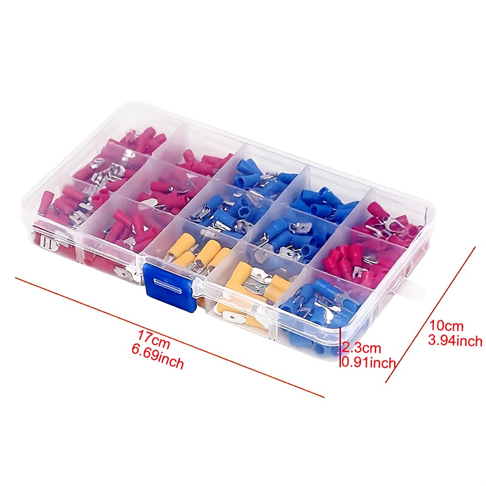 280pcs Wire Connector Kit Male Female Insulated Terminals Cold Crimp Terminals Assorted Crimp Terminals Spade Butt Connector Kit