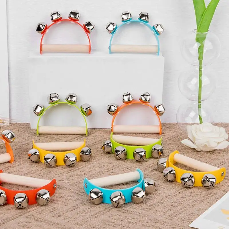 Tay Con Jingle Bells Tay Xe Trượt Tuyết Chuông Cầm Tay Dụng Cụ Âm Nhạc Chuông Đồ Chơi Quà Tặng Cho Trường Nhà Daycare Centre