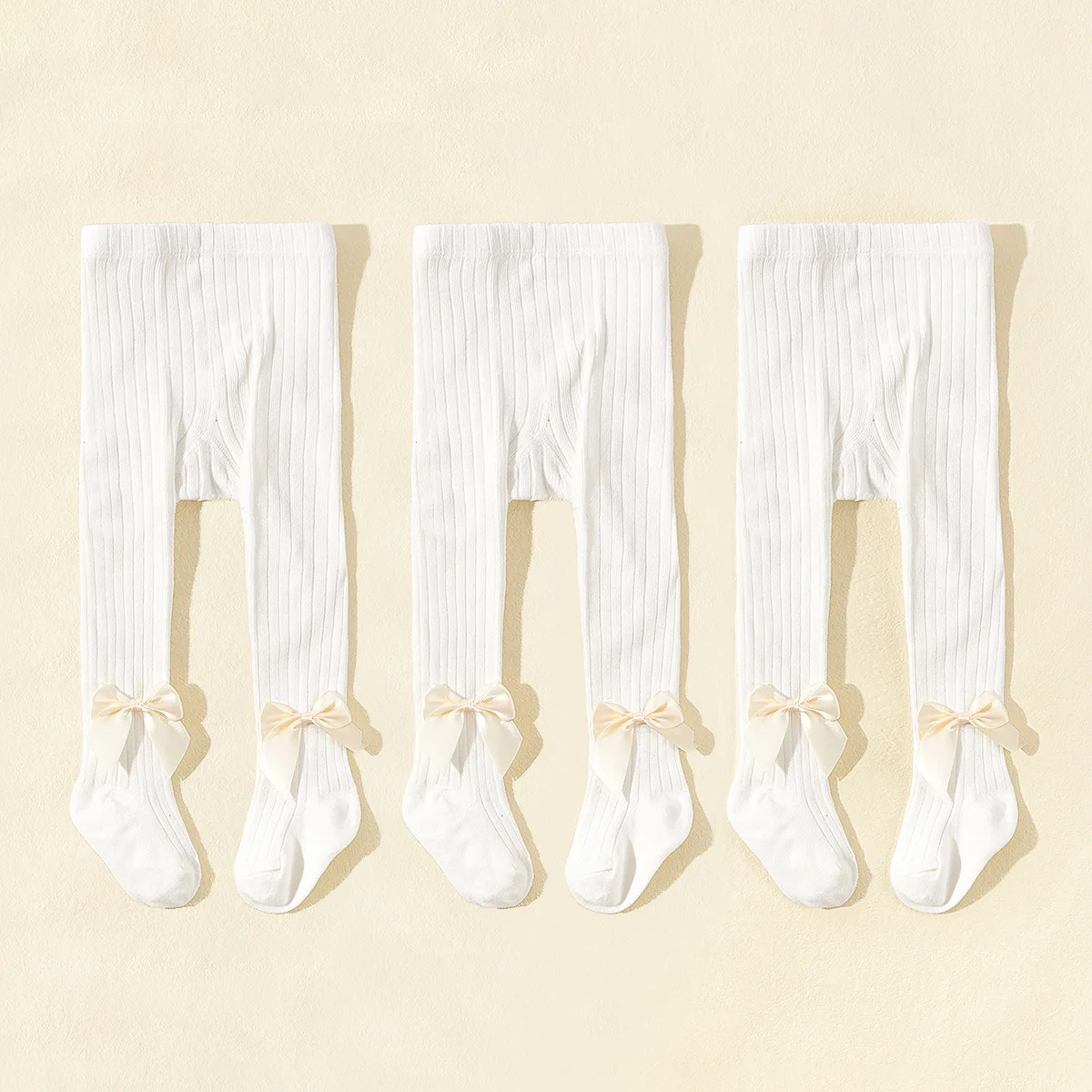 3 unids/set primavera y otoño princesa Bowknot niñas moda cómoda pantimedias de algodón transpirable para bebés