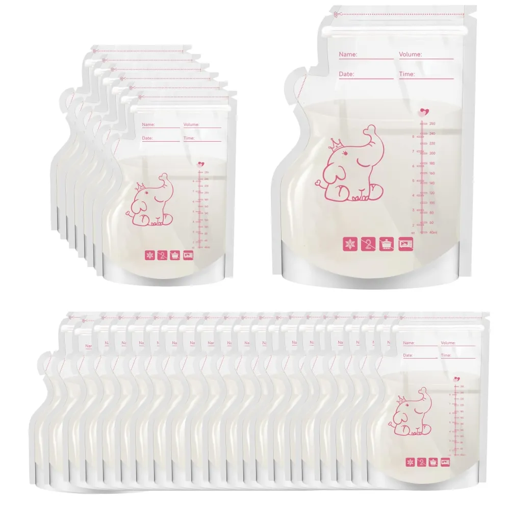 50 Stuks Moedermelk Opbergzakken Pre Gesteriliseerd Lekvrije Bpa Gratis Zakjes Wegwerp Moedermelk Opslag Pompen Bevriezing Elephan