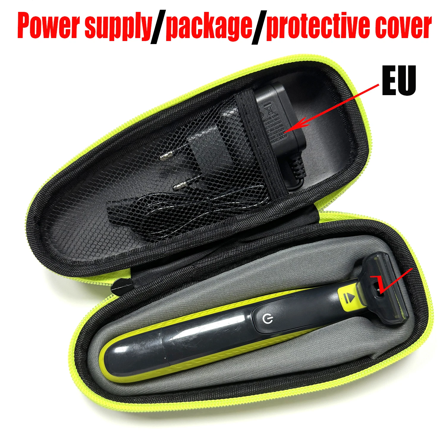 กระเป๋า/เครื่องชาร์จ/ป้องกันสําหรับ Philips OneBlade QP2530/2520 เครื่องโกนหนวด EVA Hard Travel กระเป๋าแบบพกพากันน้ํา