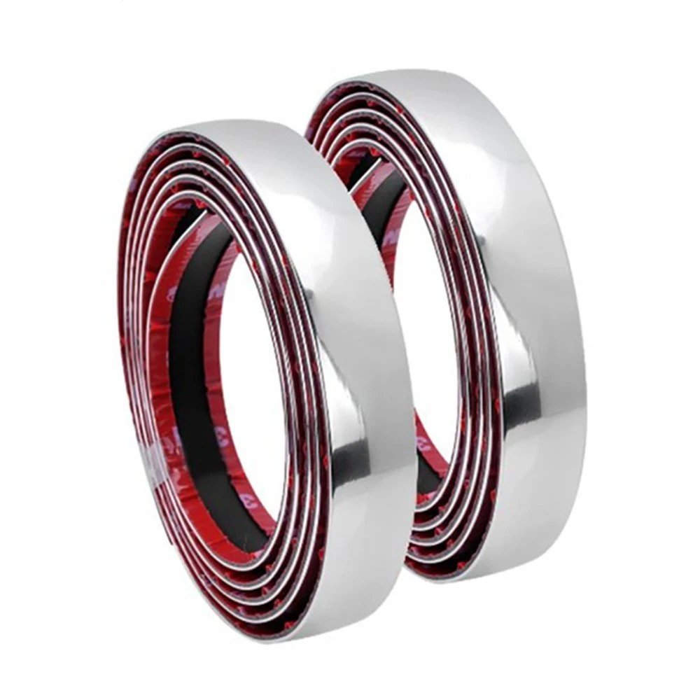 Kiểu Dáng Xe Tự Động Tự Dính Cửa Phụ Chrome Dây Moulding Trang Trí Ốp Lưng Bảo Vệ Viền Băng