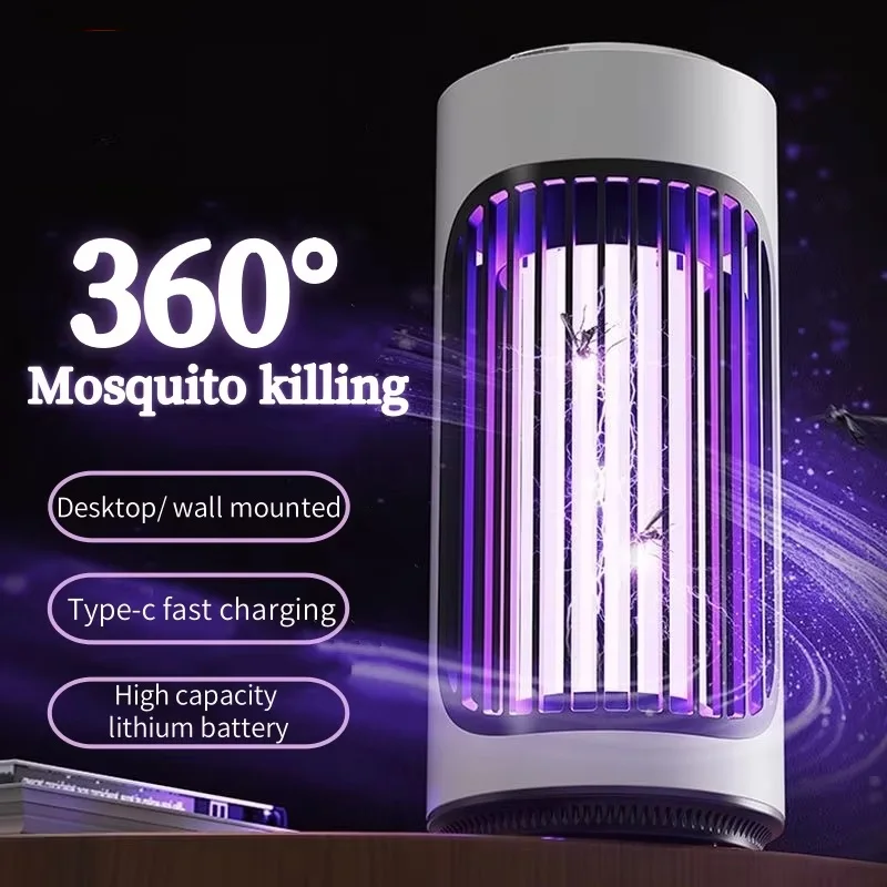 Lámpara eléctrica antimosquitos para exteriores, portátil, para acampar, interior, dormitorio, recargable por USB, 5V, trampa para insectos