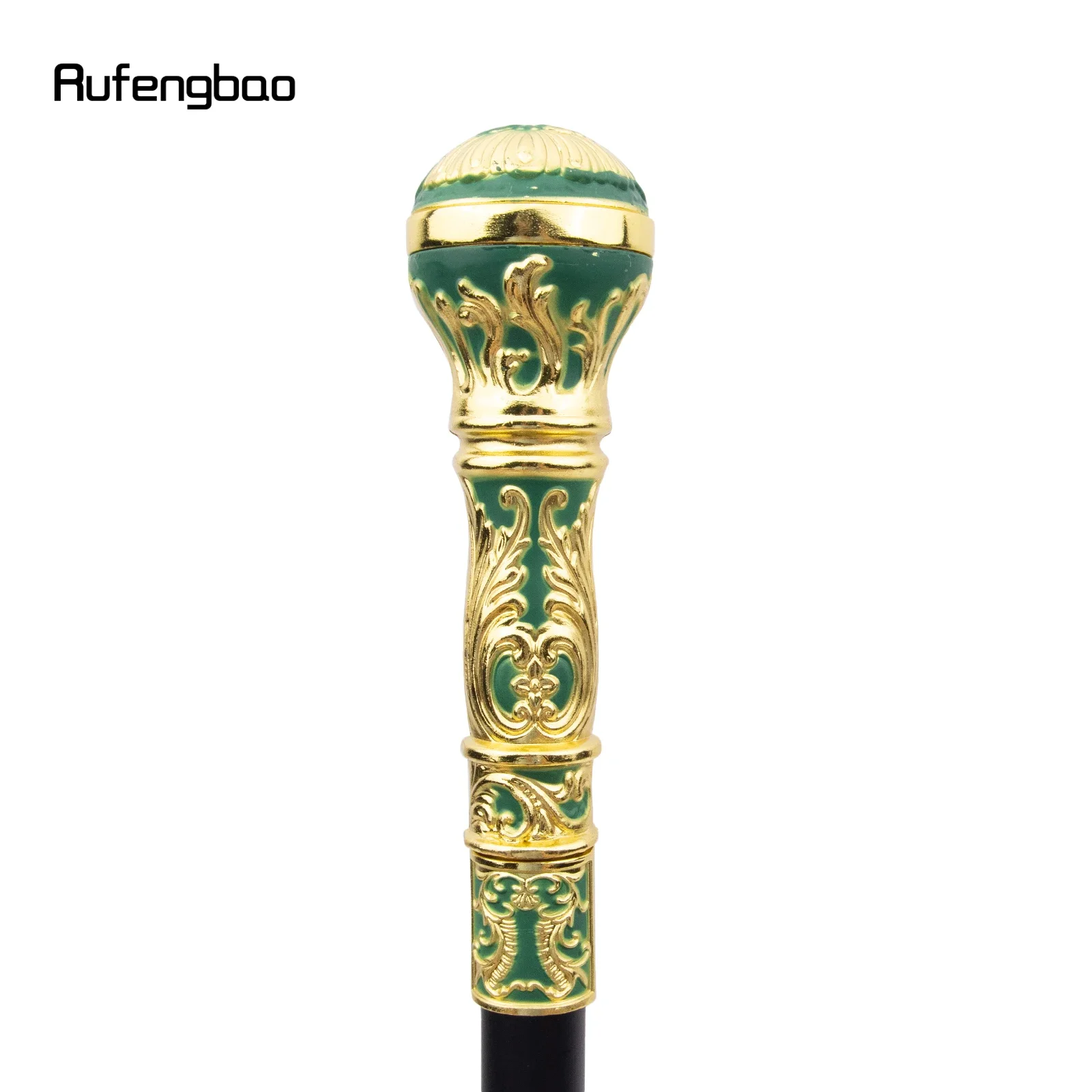 สีเขียวทองหรูหรารอบจับแฟชั่นเดิน Stick สําหรับตกแต่งเดิน Cane Elegant Crosier KNOB Walking Stick 93 ซม
