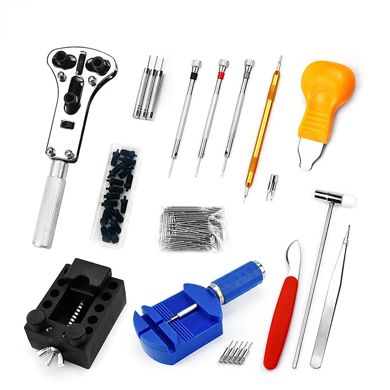 147 pz Kit di strumenti per la riparazione dell'orologio Orologiaio Link Pin Remover Case Opener Spring Bar Horlogemaker Gereedschap Nh35 Set di riparazione dell'orologio