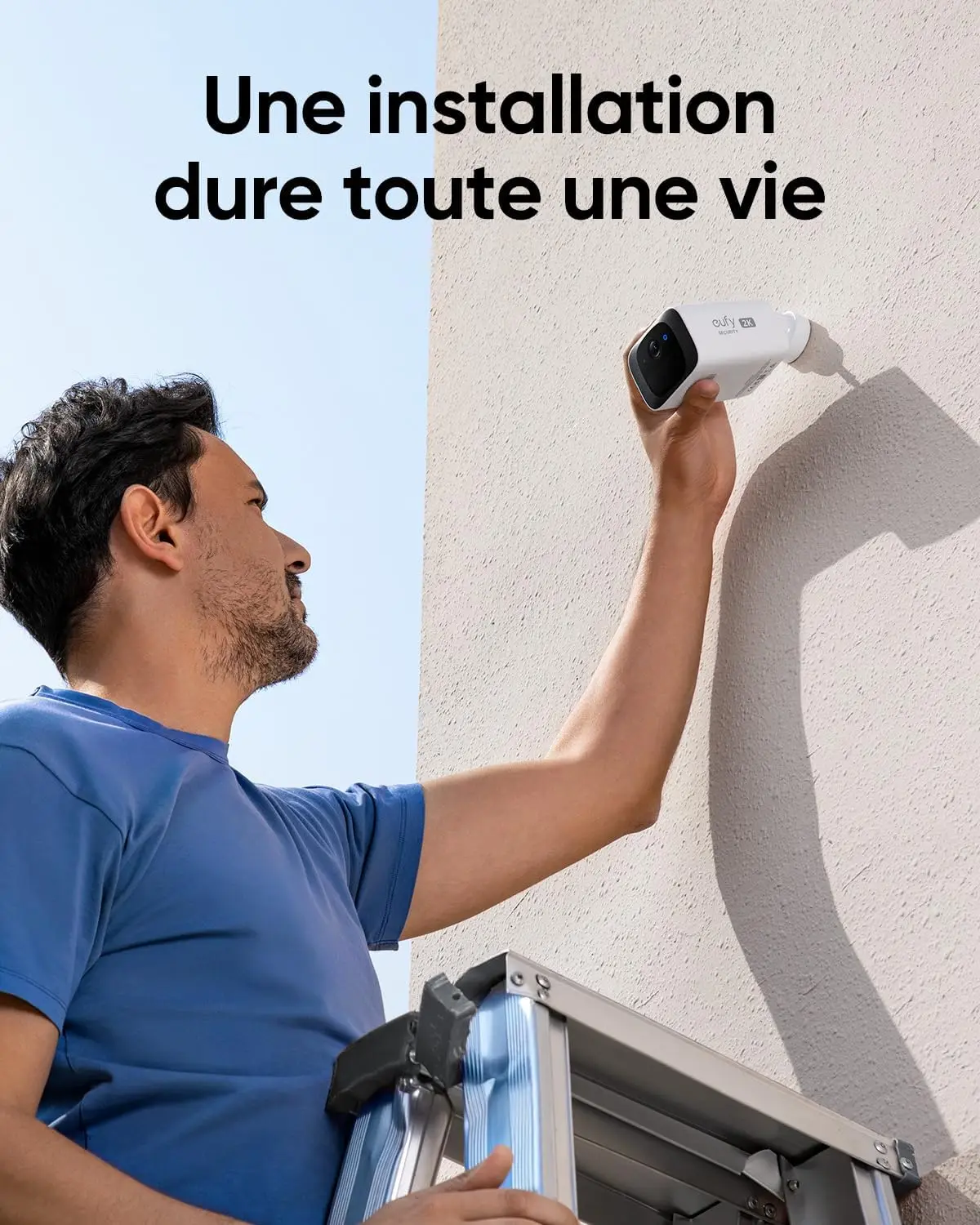 (Stock UE) Eufy Security S220 SoloCam Telecamera di sicurezza solare Telecamera esterna wireless Alimentazione continua Risoluzione 2K Wireless
