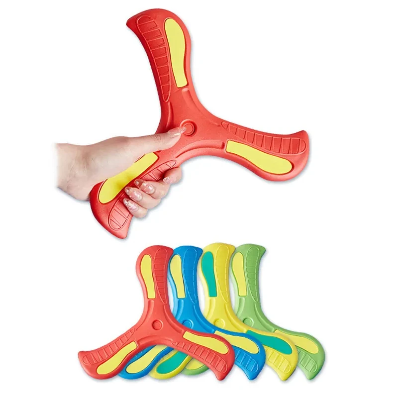 เด็ก Boomerang นุ่มสามใบ Cross ของเล่นกลางแจ้ง Flying Disc ผู้ใหญ่เด็ก Interactive กีฬาของเล่นสําหรับปริศนา Decompression ของขวัญ