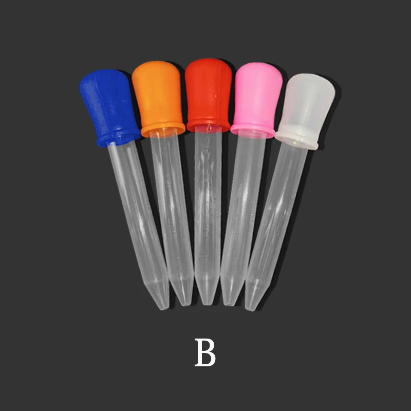 Pipetta in silicone trasparente da 5 ml Pipetta contagocce in plastica per medicinali per bambini Pipetta contagocce per alimenti liquidi 10 colori