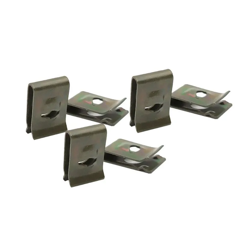50/20/10Pcs รถรถจักรยานยนต์สกู๊ตเตอร์ Moped โลหะ Retainer U-Type คลิป ArmyGreen Self-Tapping กันชน Fastener Anti-Rust คลิป