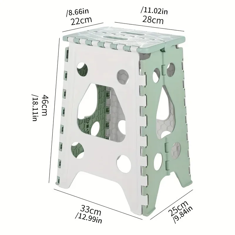 Práctico taburete plegable, mini taburete plegable para sala de estar, cocina, pícnic al aire libre, silla para acampar, pesca, silla plegable de plástico