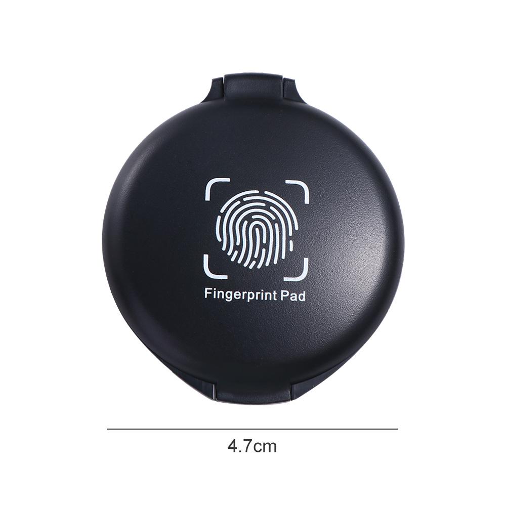 Mini almohadilla de sello de huellas dactilares, almohadilla de tinta de impresión de pulgar de secado rápido, estampado transparente, identificación, suministros de tarjeta de identificación de seguridad, antifalso, 1PC