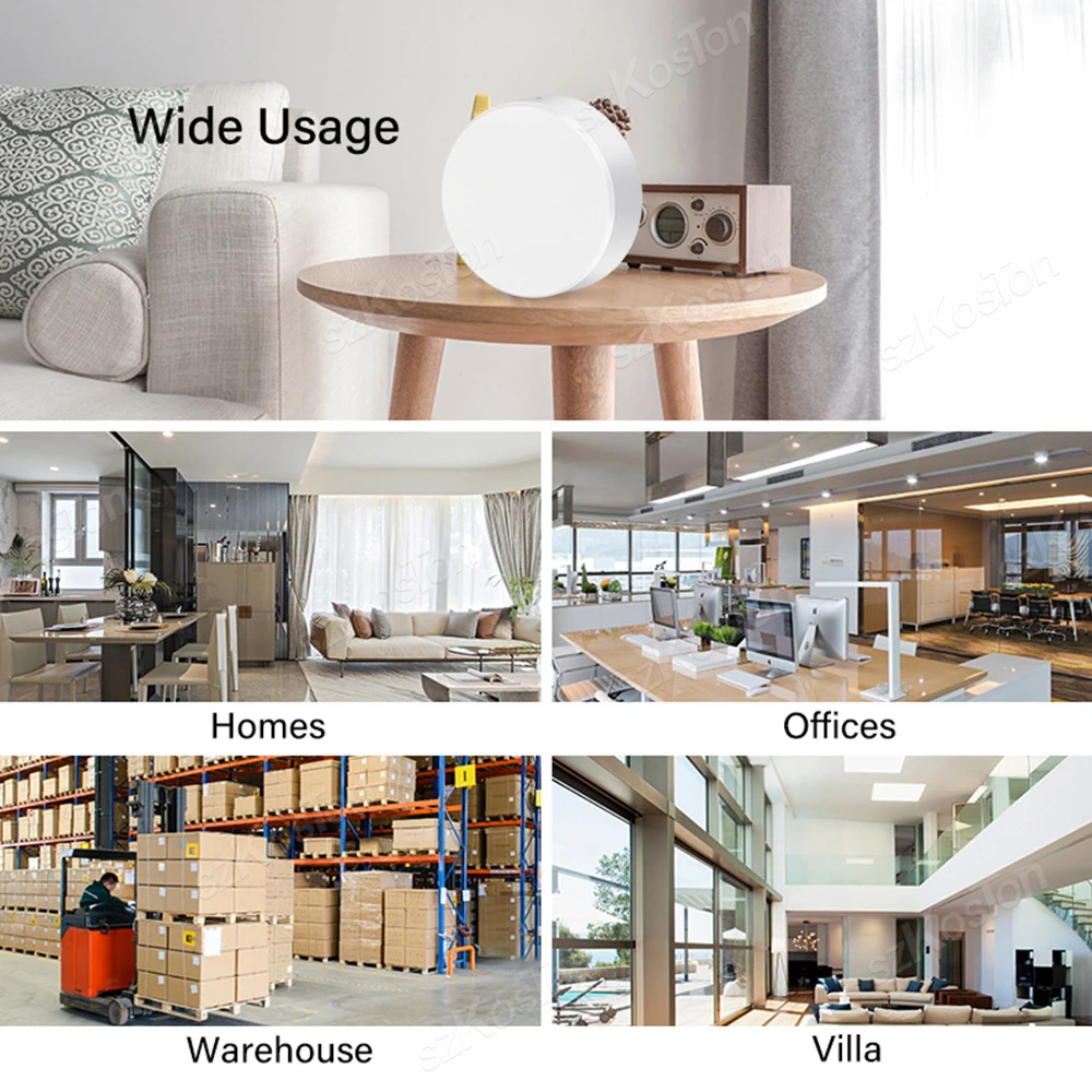 EWeLink App ZigBee Temperatur-Feuchtigkeitssensor Innenthermometer für SmartThings Zigbee2MQTT Home Assistant Alexa Google Alice
