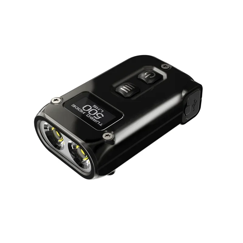 NITECORE Tini2 Ti llavero luz 500 lúmenes tipo C recargable EDC compacto aleación de titanio LED Flshlight