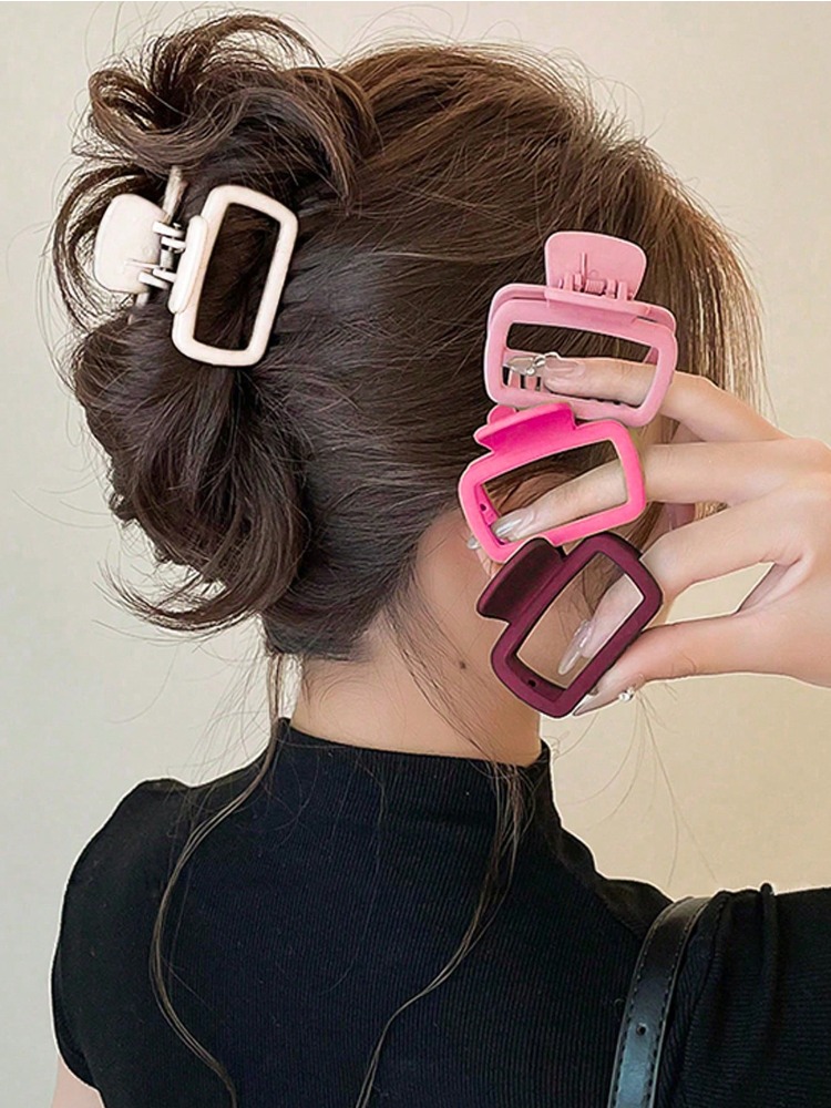 4 Stück quadratische leichte Haarklammer für Damen, modisch, elegant, Haar-Accessoire-Clip, geeignet für Haar-Styling-Make-up