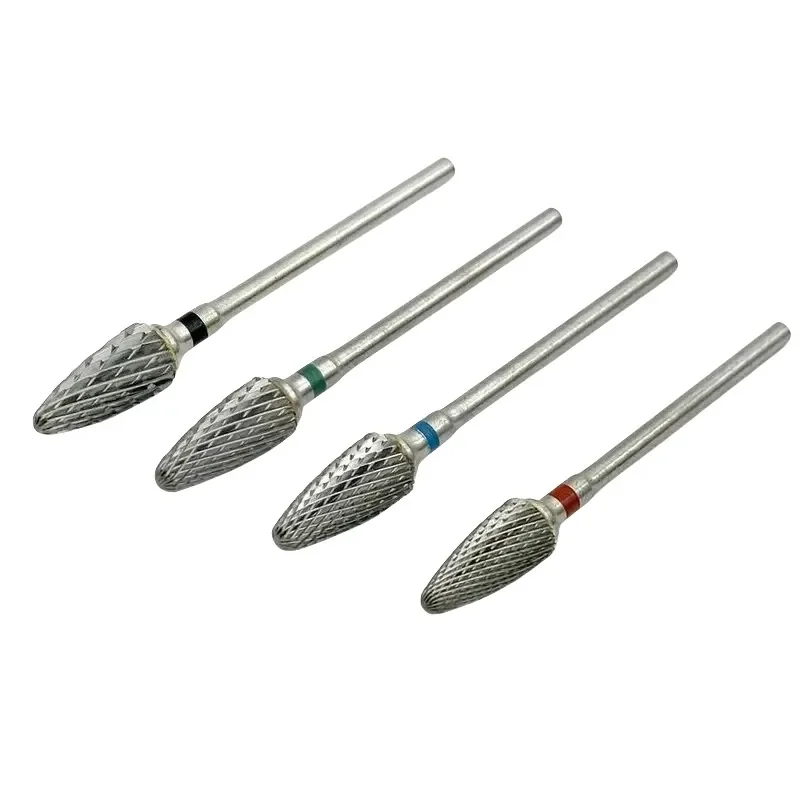 5 szt. Ø2,35 x 6 mm wiertła z węglika wolframu 3/32 cala z chwytem do narzędzi obrotowych do polerowania dentystycznego wiertła do paznokci