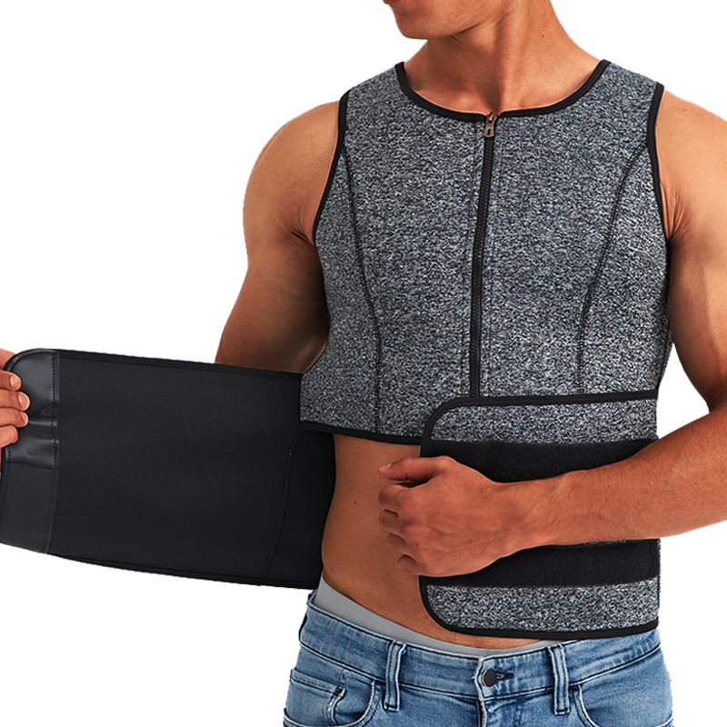 Mężczyźni Body Shaper Waist Trainer Sauna Suit Kamizelka wyszczuplająca Bielizna Utrata masy ciała Koszula Spalacz tłuszczu Trening Tank Tops Shapewear