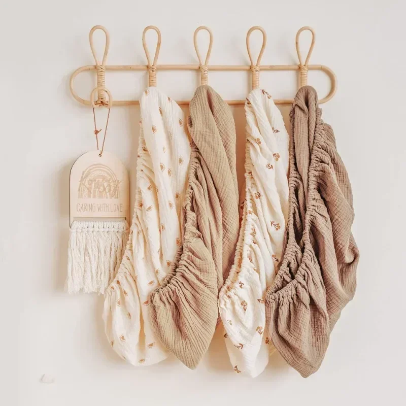 Sábana bajera de muselina de algodón suave y transpirable para bebé, Sábana para cuna de recién nacido, Sábana plana Universal de Color sólido para cuna de bebé