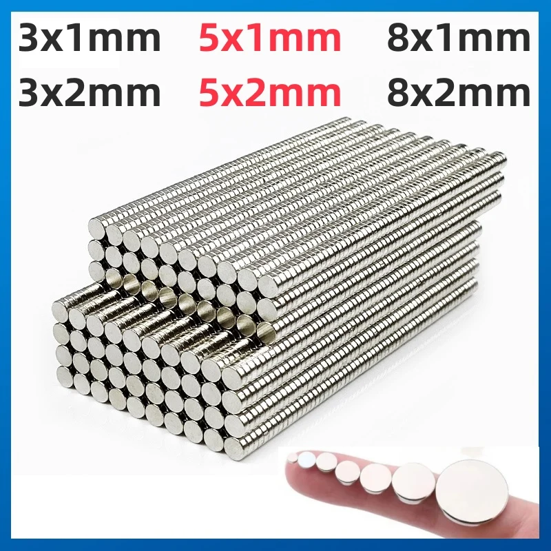 Forti magneti rotondi per frigorifero, fai da te, progetti, scienza, ufficio 3x1 3x2 5x1 5x2 8x1 8x2
