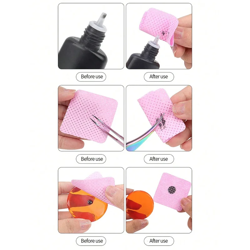 Lint ฟรีผ้าฝ้ายเล็บ Remover ผ้าเช็ดทําความสะอาดเครื่องมือทําความสะอาดเล็บผ้าเช็ดทําความสะอาดเคล็ดลับ UV GEL Polish Removal Pad กระดาษผ้าเช็ดทําความสะอาด