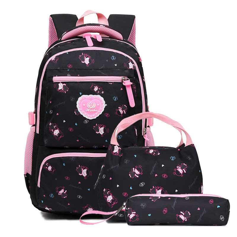 Trường Túi Cho Bé Gái Trẻ Em Dễ Thương In Trường Ba Lô 3 Cái/bộ Trẻ Em SCHOOLBAGS Thời Trang Chỉnh Hình Cô Gái Lưng Tất