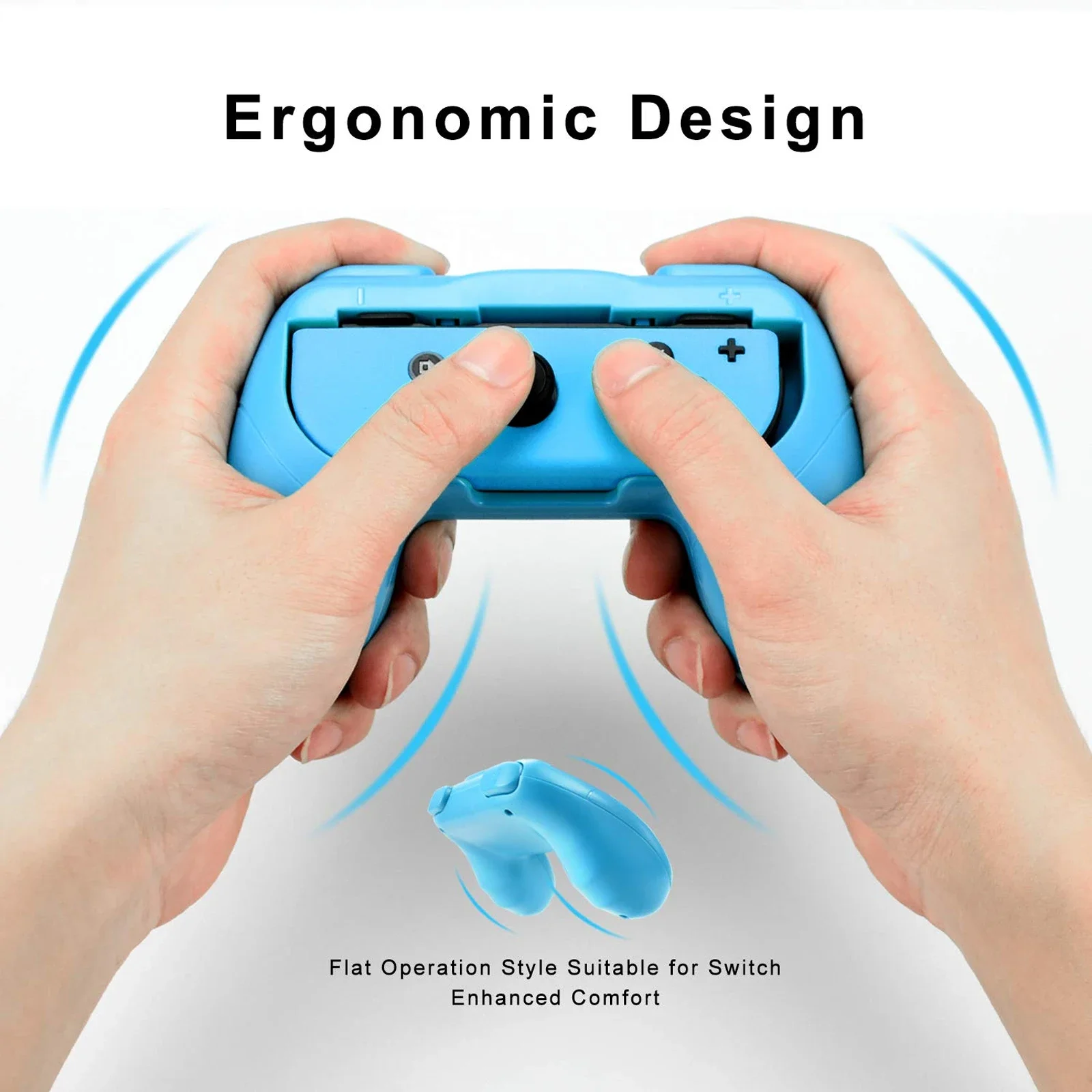 GAMINJA 2Psc Wear Resistant Handle Controller For Nintendo Switch Ergonomic Hand Grip Controller Handle For Switch Joy Con
