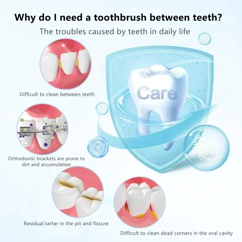 30 Chiếc Bàn Chải Kẽ Răng Chăm Sóc Sức Khỏe Răng Escova Kẽ Răng Sạch Chỉnh Nha Nha Khoa Răng Bàn Chải Dụng Cụ Vệ Sinh Răng Miệng