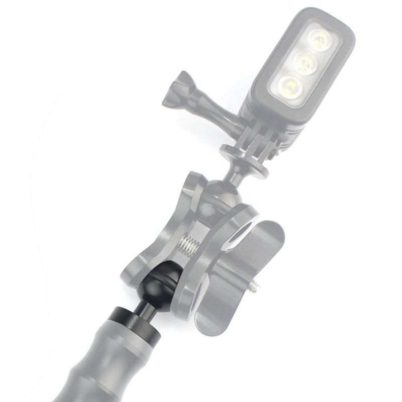 1 inch Ball Head Adapter 1/4" Screw Fixed Mount Butterfly Clip for Gopro SLR Camera Underwater Diving Bracket Tray Light Clamp