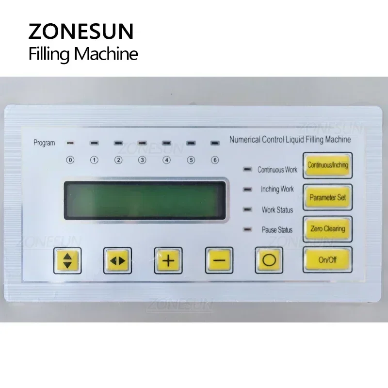 ZONESUN Liquid Filling Machine ควบคุมดิจิตอลน้ําดื่มน้ําหอมน้ําผลไม้นมขนาดเล็กขวดปั๊มไดอะแฟรมบรรจุ ZS-GFK160