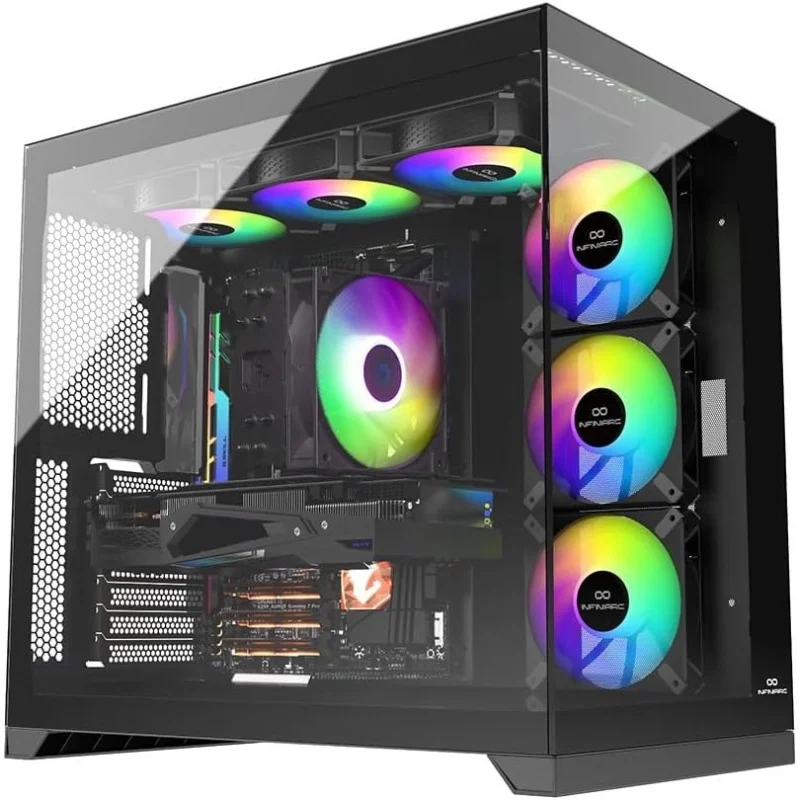 PC para juegos profesional (Core i5-14400F - RTX3050 -B760-16GB DDR5 -M.2 1TB-WINDOWS 11 Pro) Negro
