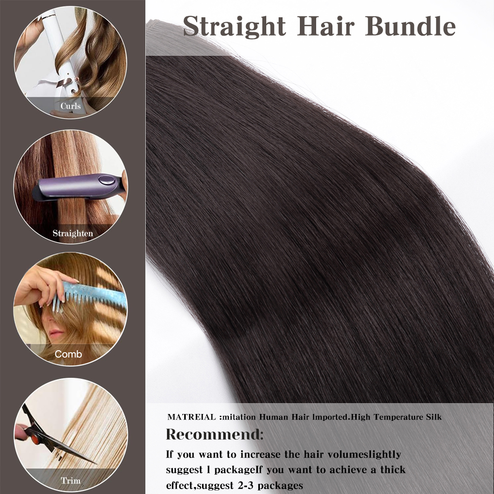 150g สังเคราะห์ผมตรงผมโครเชต์ Braids ผม 26 นิ้วเส้นใยอุณหภูมิสูงยาวตรงผม Bundle