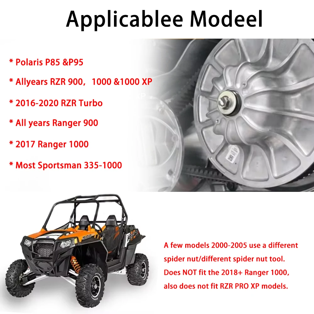 Kit completo de ferramentas de embreagem primária e serviço secundário, adequado para Polaris RZR 900 1000 e Turbo 1000 Ranger General XP P-90 XLB-1181