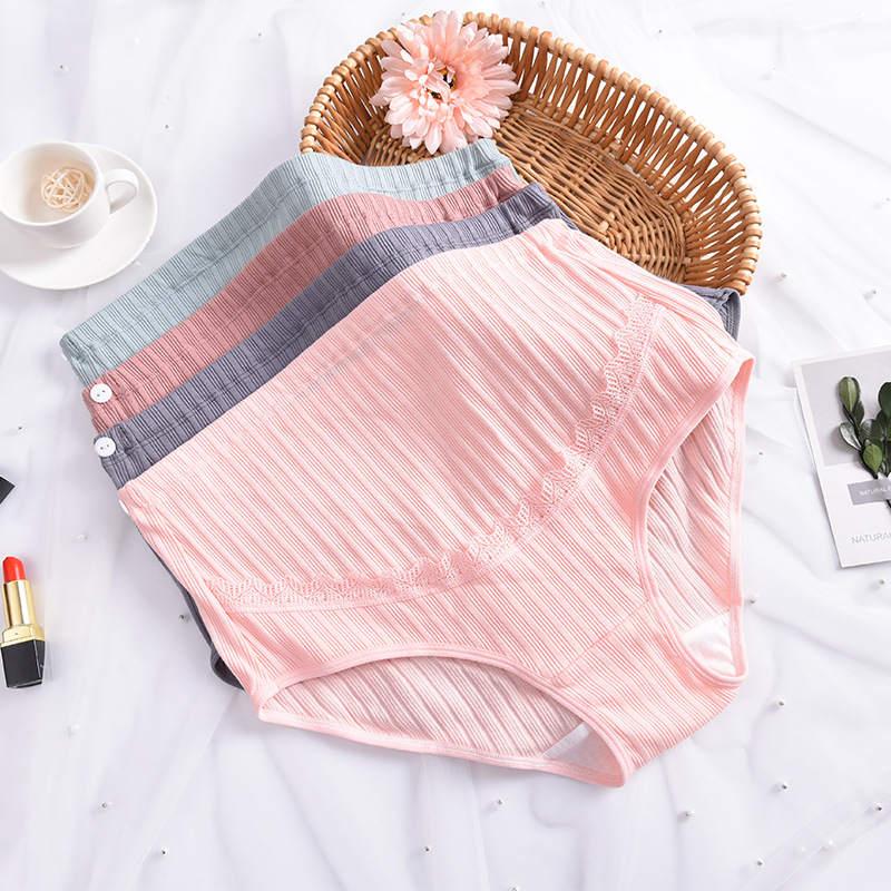 Calcinha de maternidade de algodão macio cintura alta ajustável sem costura barriga gravidez roupas íntimas mulheres grávidas briefs plus size