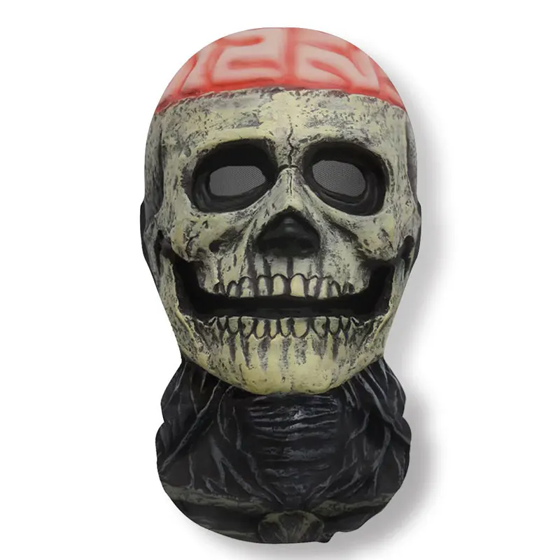 3D Printed Skull Pattern Mask Halloween Party Funny Cosplay Props Full Face Elastic Mesh Breathable Masks Balaclava Headcovers
