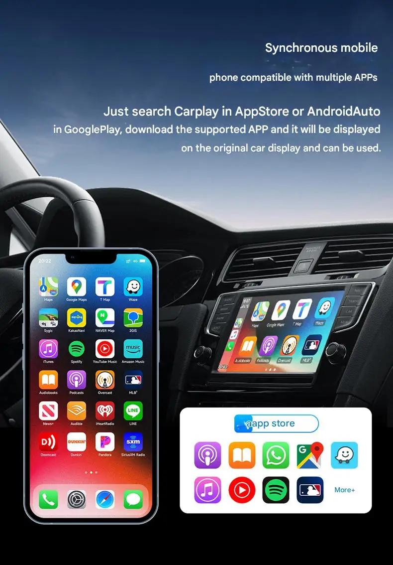 NIEUWE Draadloze CarPlay Adapter Android Auto Adapter plug WiFi BT5.0 Smart Dongle Plug Play voor Bedrade CarPlay/Andriod Auto
