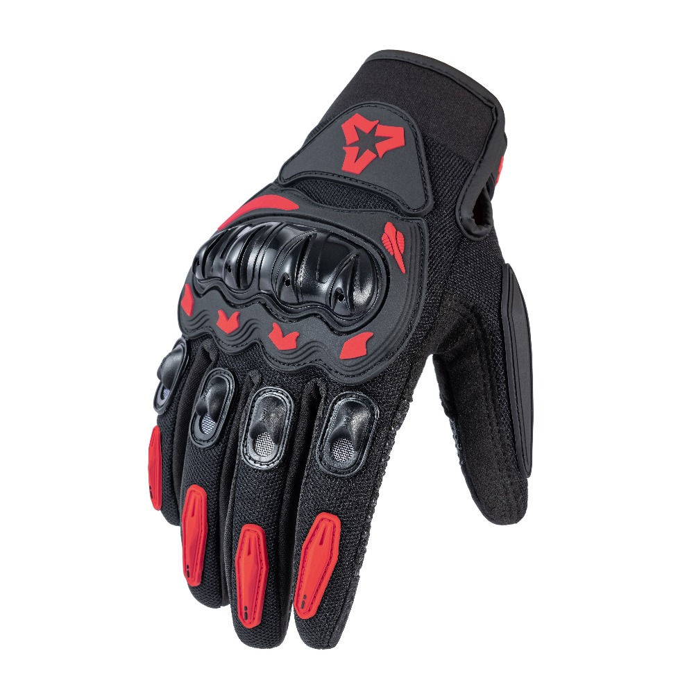 Universal Motorcycle Gloves, Anti-Slip Full Finger Touchscreen Riding Gear with Breathable Protection for Men All Season