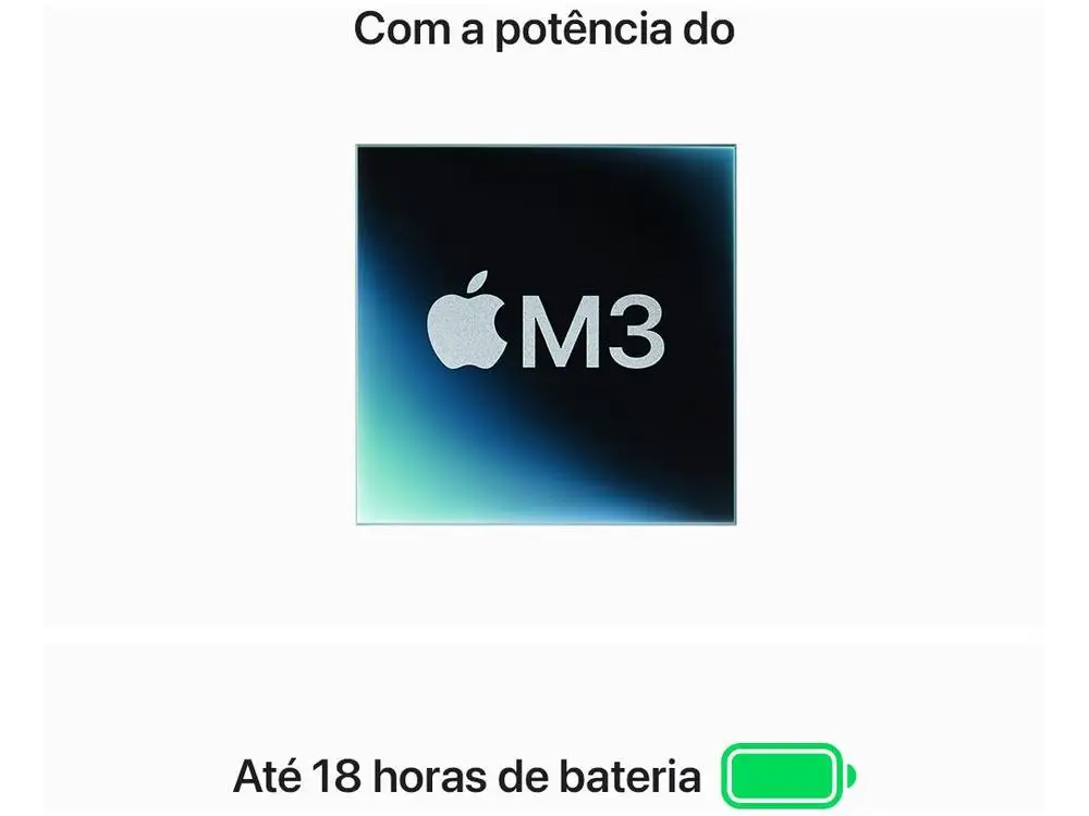 Notebook Macbook Apple Air 13" M3 16GB RAM SSD 256GB Prateado