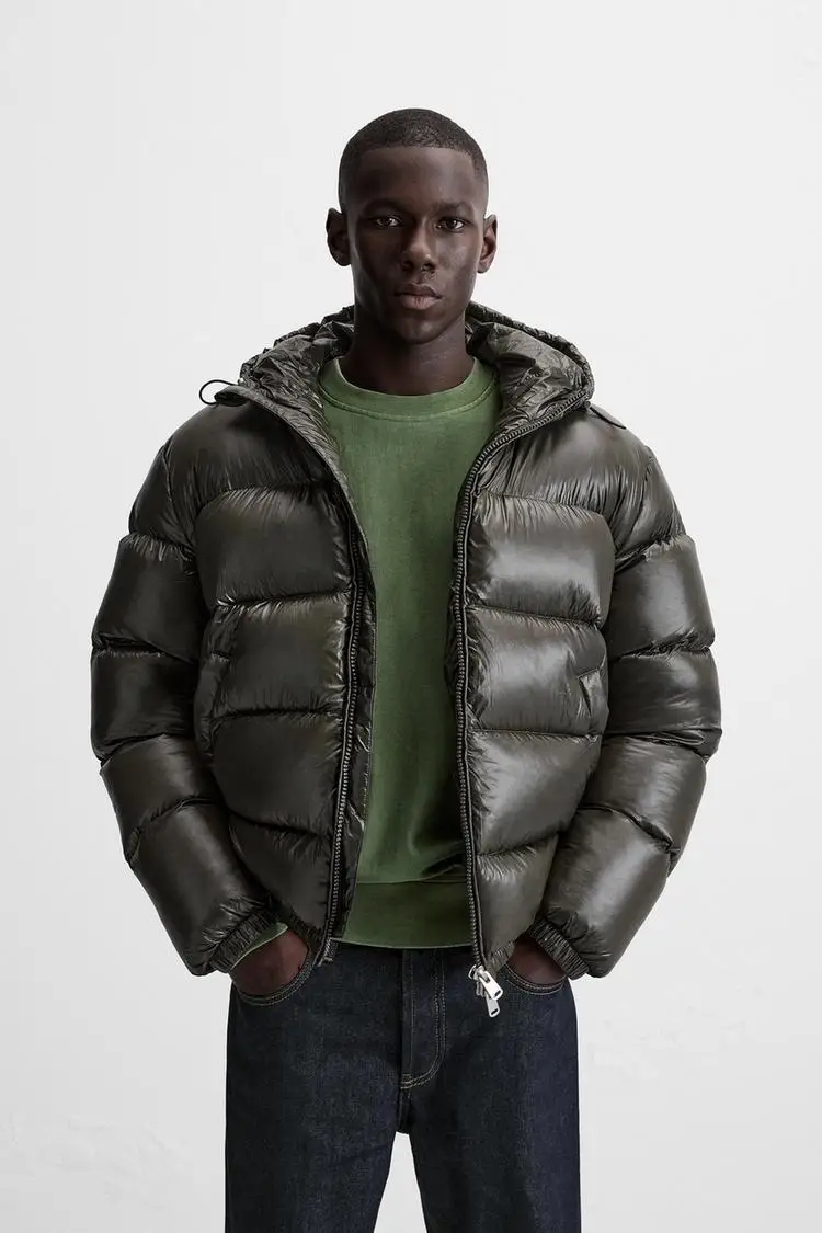 Roupas masculinas acolchoadas de algodão com capuz para outono e inverno, jaquetas acolchoadas casuais, jaquetas de algodão masculinas ao ar livre.