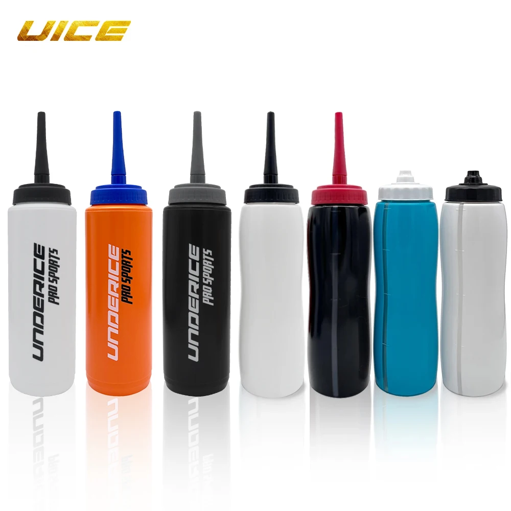 Garrafa de água para hóquei no gelo, garrafa esportiva sem bpa, 750/950/1000ml, equipamento de hóquei, garrafas de lacrosse de futebol, equipamento esportivo