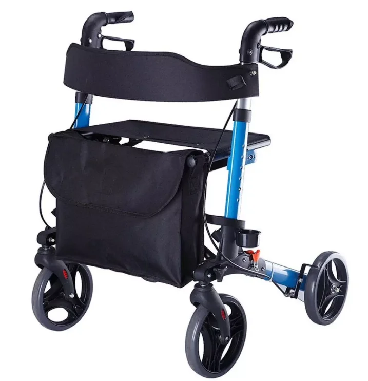 Aluminiowy wózek na zakupy Mobilny wózek medyczny dla osób starszych Walker Rollator