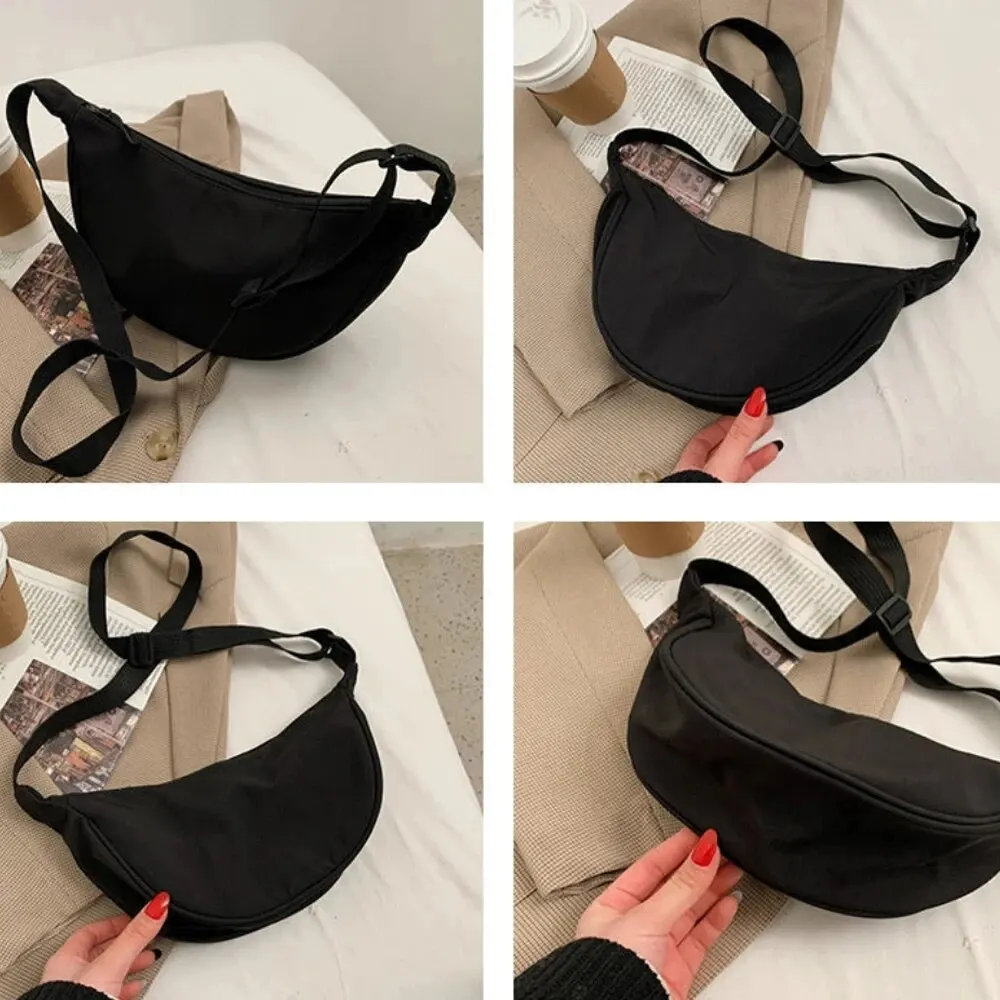 Bolsos de hombro para mujer, bandolera de nailon de Color sólido, nueva moda, ligera, de gran capacidad, 2023